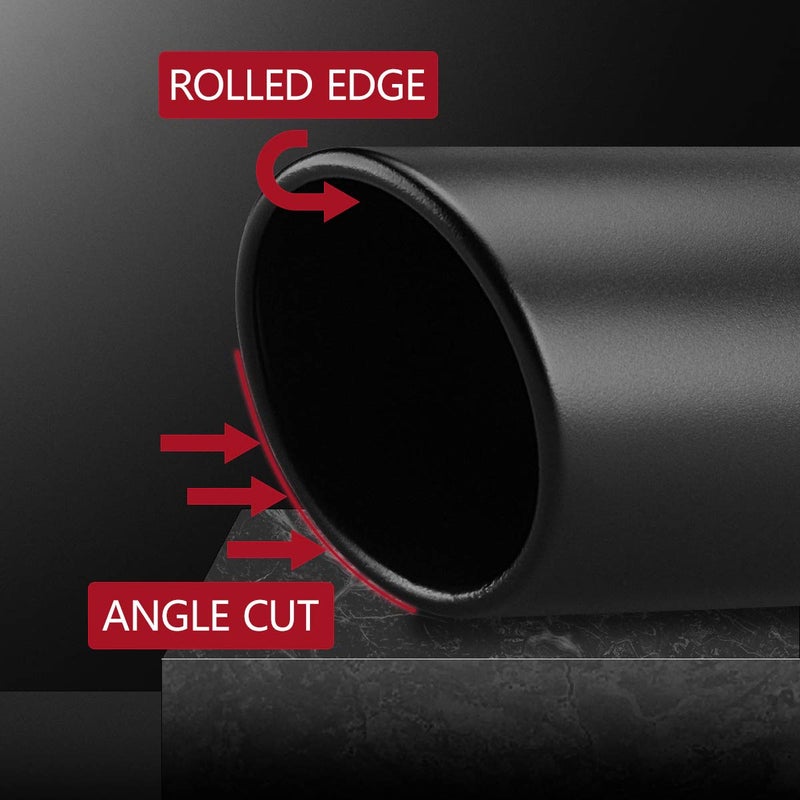 LCGP 3" Inlet Exhaust Black Tip,3" x 4" x 12" Long Clamp on Exhaust Tailpipe Tip for Truck - Image 4